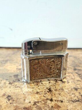 Vintage Fisher 'Swing Line' Petrol Pocket Lighter, Made In Japan, Works Great!